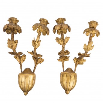 PAAR WANDLEUCHTER IM BAROCK-STIL