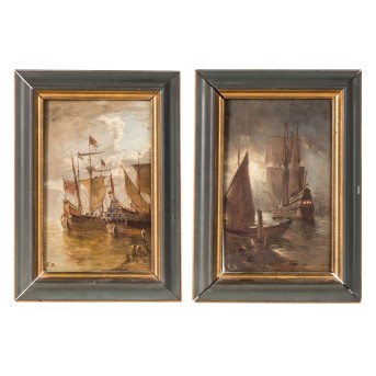 BAYERLEIN, Fritz, ATTRIBUIERT (1872-1955), pair of marines &quot;Dutch ship&quot;,