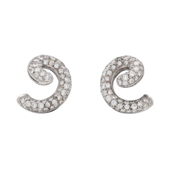 Paar Ohrclips mit Brillanten