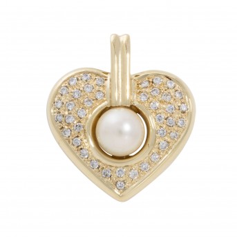 Herzanhänger mit Brillanten,