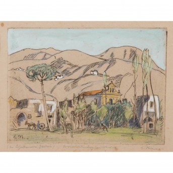 STIRNER, KARL (1882 - 1943), 'Italienische Landschaft', bei Castellammare (?)