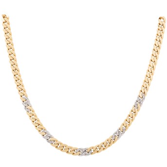 Curb chain with 20 diamonds,