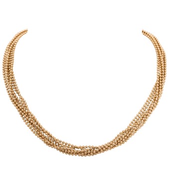 Necklace made from 7 strands of ball chains,