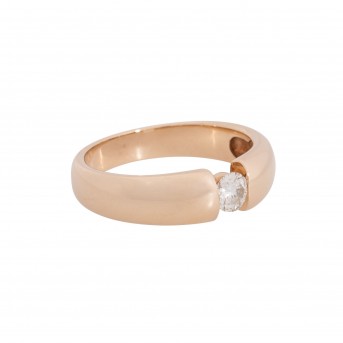 Ring mit Brillant ca. 0,28 ct, ca. GW (K-L)/SI,