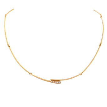 Collier mit 5 Brillanten,