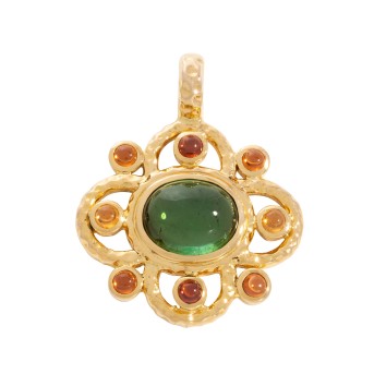 Anhänger mit grünem Turmalin,