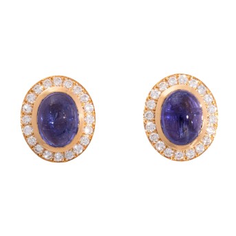 Paar Ohrstecker mit 2 Tansaniten