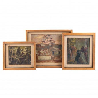 WEEGMANN, REINHOLD (1889-1963), 3 paintings,