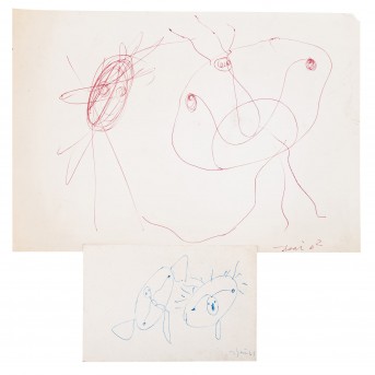 TSAI, HSIA-LING (1936), 2 Abstrakte Figurenkompositionen, 1961 und 1962,