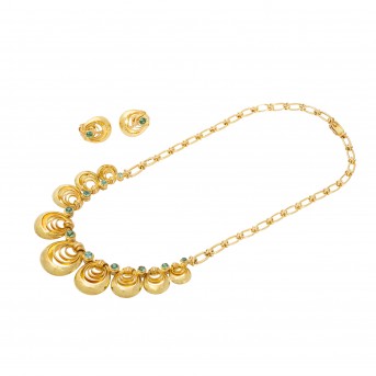 ROTHMÜLLER Demi-Parure mit grünen Turmalinen,