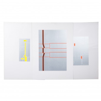 HEINTSCHEL, HERMANN (1931-1998), 3 Farbsiebdrucke: Geometrische Kompositionen, 1971/72,