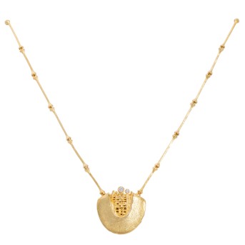 Necklace with 2 diamonds,