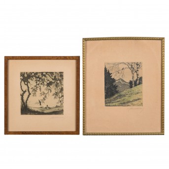 RUCKDESCHEL, CARL (1894 - 1926), Paar Radierungen,