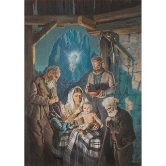 KECK, PAUL (1904-1973) 'Holy Night in the Alps' 1970