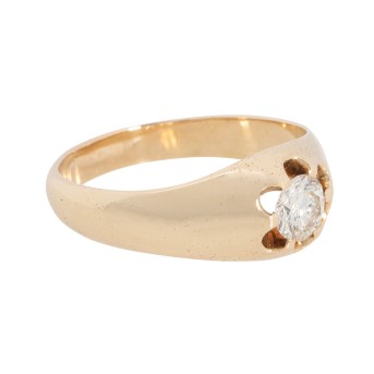 Solitaire ring with brilliant-cut diamond of 0.56 ct, 
