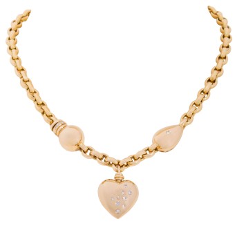 Collier mit 14 Brillanten,