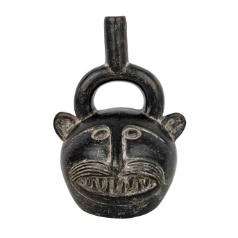 Spherical stirrup hilt in the shape of a panther's head, PERU,