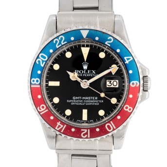 ROLEX ROLEX Vintage GMT-Master 'Pepsi' Herrenuhr, Ref. 1675. Ca. 1966.