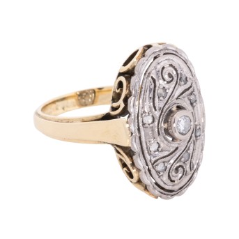 Art Deco style ring with diamonds 