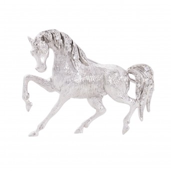 Brosche 'Pferd' mit Diamanten von ca. 0,03 ct