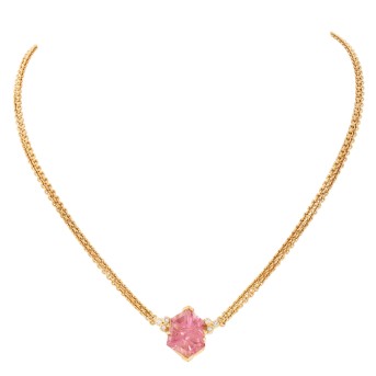 Collier mit rosa Turmalin,
