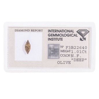 Loser natürlicher Diamant im hexagonalen Treppenschliff 'Marquise' 1,01 ct,