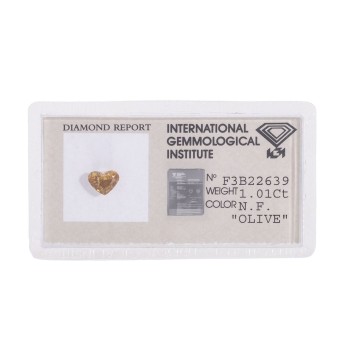 Loser natürlicher Diamant im Herzschliff 1,01 ct,