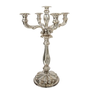 WIEN 5-flammiger Kerzenleuchter, 13-lötig, 1844.