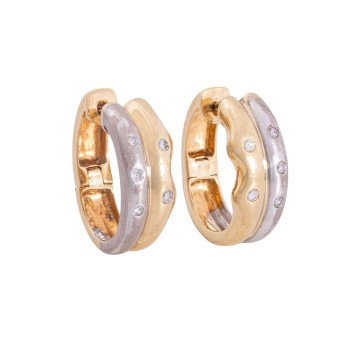 Paar Creolen mit Brillanten