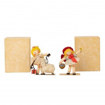 MILLY'S MINIATURES 2 dolls, 1940s,