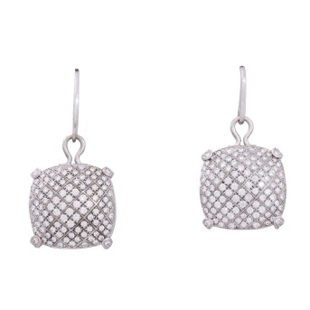 VICTOR MAYER earrings set with 256 brilliant-cut diamonds totaling approx. 2 ct, 