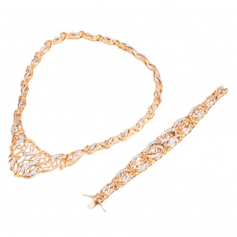 Jewelry set consisting of a necklace and bracelet, 