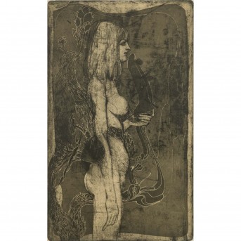 FUCHS, ERNST (1930 - 2015),  'Eva Nymphe (Im Griff der Sphinx)',