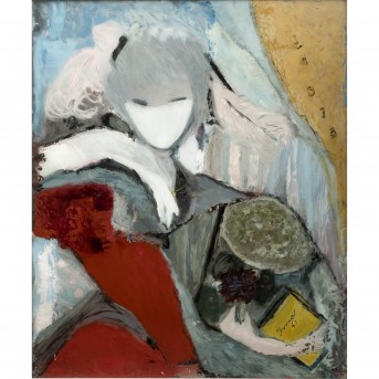 NESCH, IRMA (1894-1970), reverse glass painting 'Red Lady', 1951,