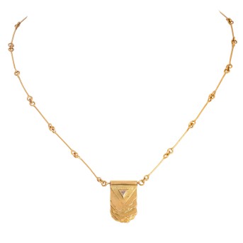 Collier mit Diamant im Triangelschliff,