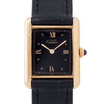 CARTIER must de Tank 'Vermeil' Ref 681006 Wristwatch. 