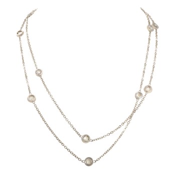 Lange Ankerkette mit 14 Diamanten