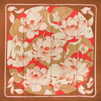 HERMÈS stole 140 'FLEURS DE LOTUS',
