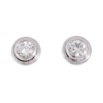 Paar Ohrstecker mit 2 Brillanten zus. ca. 0,60 ct,