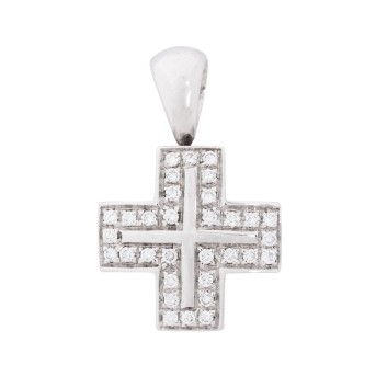 Anhänger 'Kreuz' mit Brillanten