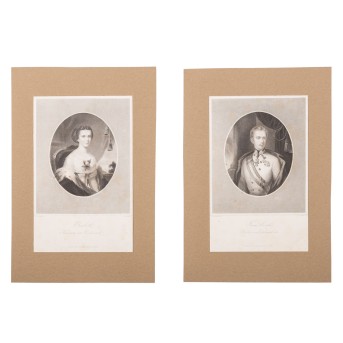 SCHWAGER, RICHARD (NACH) 1822-1880 'Kaiser Franz Joseph und Kaiserin Elisabeth' 1850