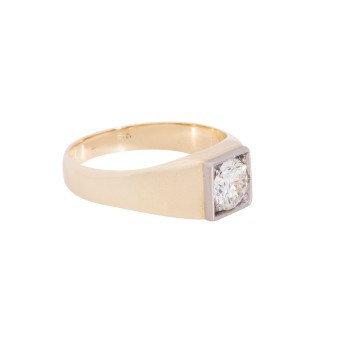Ring with brilliant-cut diamond 1.1 ct, LGW (I-J)/ P1, 