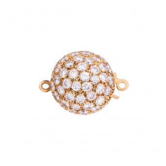 Kugelschließe besetzt mit 91 Brillanten