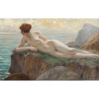 SCHIVERT, VIKTOR (1863 - 1929), Liegender Akt