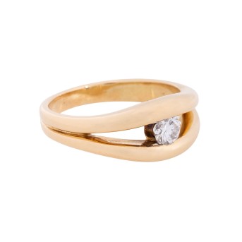 Ring mit Brillant ca. 0,28 ct,