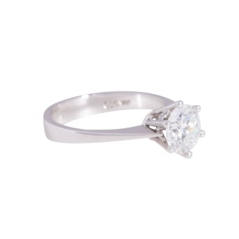 Solitaire ring with brilliant-cut diamond of approx. 1.3 ct, 