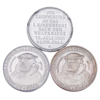 3-tlg. Medaillen-Sammlung 'St. Michaelskirche' Schwäbisch-Hall