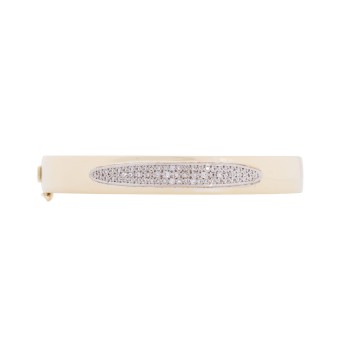 Bangle with 62 brilliant-cut diamonds totaling approx. 1.2 ct, 