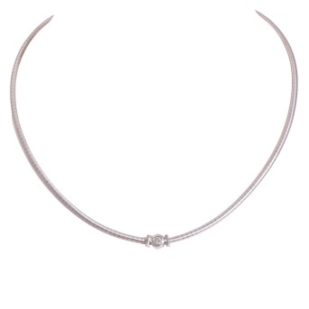 Collier mit Brillant ca. 0,15 ct,