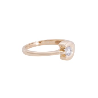 Ring mit Brillant 0,30 ct (punz.),